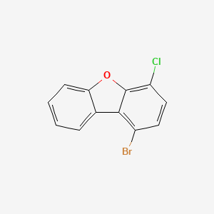 molecular formula C12H6BrClO B8193489 1-Bromo-4-chlorodibenzo[b,d]furan 