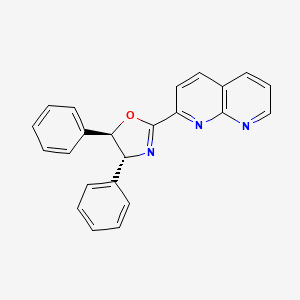 molecular formula C23H17N3O B8193491 (4R,5R)-2-(1,8-Naphthyridin-2-yl)-4,5-diphenyl-4,5-dihydrooxazole 
