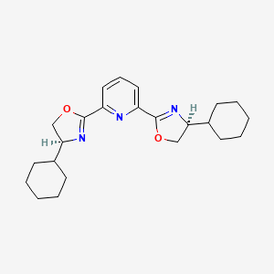 molecular formula C23H31N3O2 B8193513 2,6-Bis((S)-4-cyclohexyl-4,5-dihydrooxazol-2-yl)pyridine 