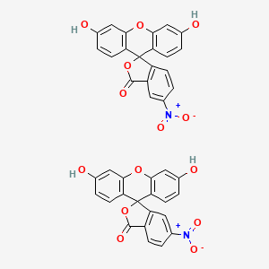 molecular formula C40H22N2O14 B8193515 3',6'-Dihydroxy-5(or 6)-nitro-3H-spiro[isobenzofuran-1,9'-xanthen]-3-one 