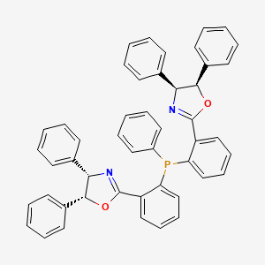 molecular formula C48H37N2O2P B8193582 (4S,4'S,5R,5'R)-2,2'-((Phenylphosphinediyl)bis(2,1-phenylene))bis(4,5-diphenyl-4,5-dihydrooxazole) 
