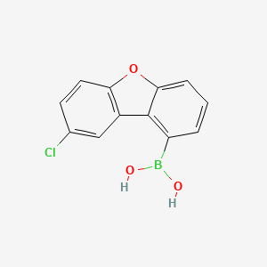 molecular formula C12H8BClO3 B8193585 (8-Chlorodibenzo[b,d]furan-1-yl)boronic acid 