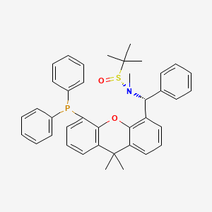 molecular formula C39H40NO2PS B8193601 [S(R)]-N-[(R)-[5-(Diphenylphosphino)-9,9-dimethyl-9H-xanthen-4-yl]phenylmethyl]-N,2-dimethyl-2-propanesulfinamide 