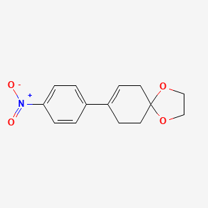 molecular formula C14H15NO4 B8193605 8-(4-Nitrophenyl)-1,4-dioxaspiro[4.5]dec-7-ene 