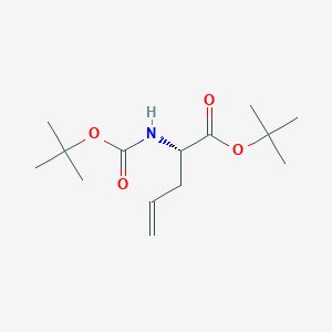 molecular formula C14H25NO4 B8193626 (S)-tert-Butyl 2-((tert-butoxycarbonyl)amino)pent-4-enoate 