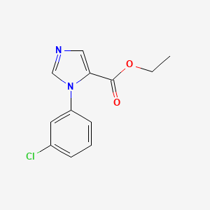molecular formula C12H11ClN2O2 B8193635 Ethyl 1-(3-chlorophenyl)-1H-imidazole-5-carboxylate 