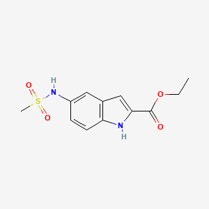 molecular formula C12H14N2O4S B8193647 5-(甲基磺酰胺基)-1H-吲哚-2-羧酸乙酯 