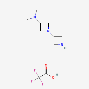 molecular formula C10H18F3N3O2 B8193653 N,N-Dimethyl-[1,3'-biazetidin]-3-amine 2,2,2-trifluoroacetate 