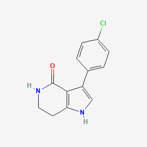 molecular formula C13H11ClN2O B8193659 3-(4-Chlorophenyl)-6,7-dihydro-1H-pyrrolo[3,2-c]pyridin-4(5H)-one 