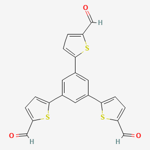 molecular formula C21H12O3S3 B8193660 5,5',5''-(苯-1,3,5-三基)三(噻吩-2-甲醛) 
