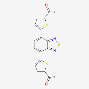 molecular formula C16H8N2O2S3 B8193672 5,5'-(苯并[c][1,2,5]噻二唑-4,7-二基)双(噻吩-2-甲醛) 