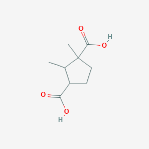 molecular formula C9H14O4 B8193707 1,3-Cyclopentanedicarboxylicacid, 1,2-dimethyl-(9CI) CAS No. 30636-86-3