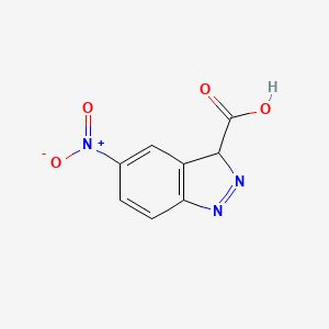 molecular formula C8H5N3O4 B8193716 5-nitro-3H-indazole-3-carboxylic acid 