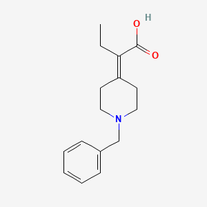 molecular formula C16H21NO2 B8193749 2-(1-Benzylpiperidin-4-ylidene)butanoic acid 