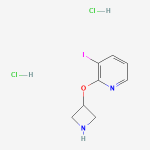 molecular formula C8H11Cl2IN2O B8193759 2-(Azetidin-3-yloxy)-3-iodopyridine;dihydrochloride 