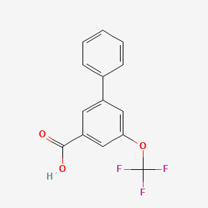 molecular formula C14H9F3O3 B8193816 5-(Trifluoromethoxy)-[1,1'-biphenyl]-3-carboxylic acid 