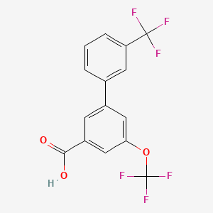 5-(Trifluoromethoxy)-3'-(trifluoromethyl)-[1,1'-biphenyl]-3-carboxylic acid