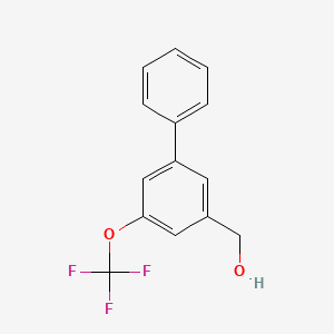 molecular formula C14H11F3O2 B8193882 (5-(Trifluoromethoxy)-[1,1'-biphenyl]-3-yl)methanol 