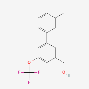 molecular formula C15H13F3O2 B8193883 (3'-Methyl-5-(trifluoromethoxy)-[1,1'-biphenyl]-3-yl)methanol 