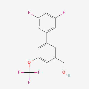 molecular formula C14H9F5O2 B8193887 (3',5'-Difluoro-5-(trifluoromethoxy)-[1,1'-biphenyl]-3-yl)methanol 