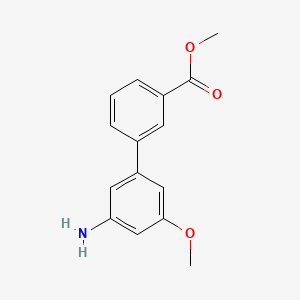 molecular formula C15H15NO3 B8193934 Methyl 3'-amino-5'-methoxy-[1,1'-biphenyl]-3-carboxylate 