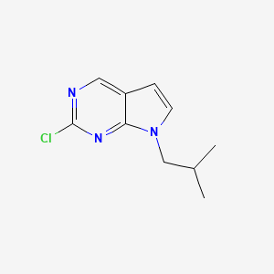 molecular formula C10H12ClN3 B8193946 2-Chloro-7-isobutyl-7H-pyrrolo[2,3-d]pyrimidine 