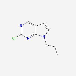molecular formula C9H10ClN3 B8193960 2-Chloro-7-propyl-7H-pyrrolo[2,3-d]pyrimidine 