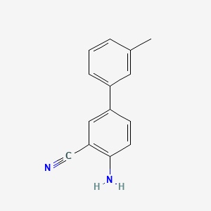 molecular formula C14H12N2 B8194029 4-Amino-3'-methyl-[1,1'-biphenyl]-3-carbonitrile 