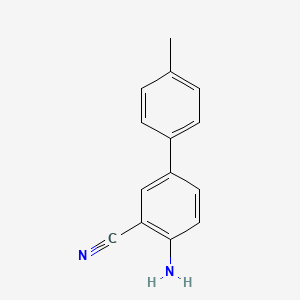 molecular formula C14H12N2 B8194068 4-Amino-4'-methyl-[1,1'-biphenyl]-3-carbonitrile 