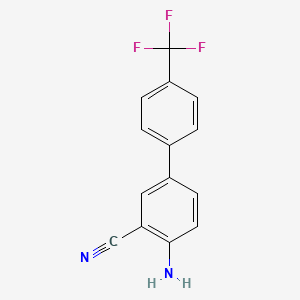 molecular formula C14H9F3N2 B8194085 4-氨基-4'-(三氟甲基)-3-联苯甲腈 