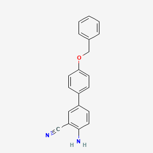 molecular formula C20H16N2O B8194088 4-Amino-4'-(benzyloxy)-[1,1'-biphenyl]-3-carbonitrile 