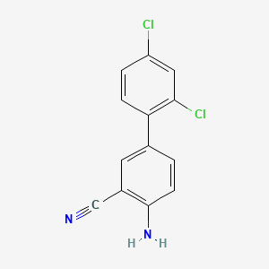 molecular formula C13H8Cl2N2 B8194095 4-Amino-2',4'-dichloro-[1,1'-biphenyl]-3-carbonitrile 