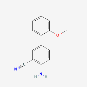 molecular formula C14H12N2O B8194105 4-Amino-2'-methoxy-[1,1'-biphenyl]-3-carbonitrile 