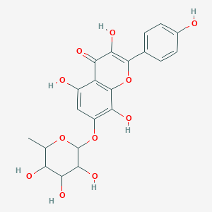 3,5,8-Trihydroxy-2-(4-hydroxyphenyl)-7-(3,4,5-trihydroxy-6-methyloxan-2-yl)oxychromen-4-one