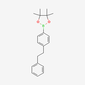 molecular formula C20H25BO2 B8194127 2-(4-Phenethylphenyl)-4,4,5,5-tetramethyl-1,3,2-dioxaborolane 