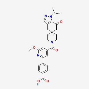 molecular formula C28H30N4O5 B8194134 Clesacostat CAS No. 1370448-25-1