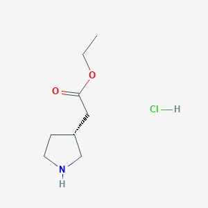 (R)-ethyl 2-(pyrrolidin-3-yl)acetate hydrochloride