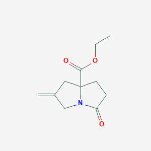 ethyl 2-methylene-5-oxohexahydro-1H-pyrrolizine-7a-carboxylate