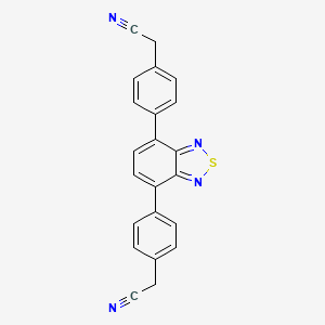 molecular formula C22H14N4S B8194167 2,2'-(Benzo[c][1,2,5]thiadiazole-4,7-diylbis(4,1-phenylene))diacetonitrile 