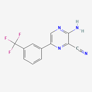 3-Amino-6-(3-(trifluoromethyl)phenyl)pyrazine-2-carbonitrile