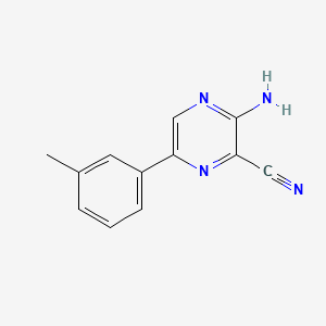 3-Amino-6-(m-tolyl)pyrazine-2-carbonitrile