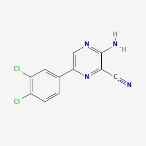 3-Amino-6-(3,4-dichlorophenyl)pyrazine-2-carbonitrile