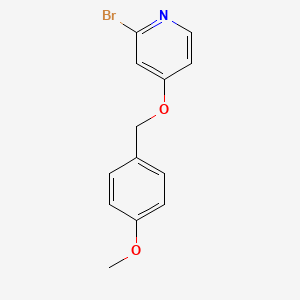 molecular formula C13H12BrNO2 B8194269 2-Bromo-4-((4-methoxybenzyl)oxy)pyridine 