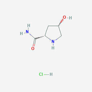 molecular formula C5H11ClN2O2 B8194337 (2S,4S)-4-hydroxypyrrolidine-2-carboxamide hydrochloride 