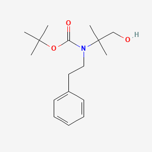 molecular formula C17H27NO3 B8194367 tert-Butyl (1-hydroxy-2-methylpropan-2-yl)(phenethyl)carbamate 