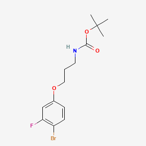 molecular formula C14H19BrFNO3 B8194382 tert-Butyl (3-(4-bromo-3-fluorophenoxy)propyl)carbamate 