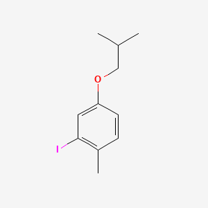 molecular formula C11H15IO B8194402 2-Iodo-4-isobutoxy-1-methylbenzene 