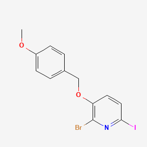 2-Bromo-6-iodo-3-[(4-methoxybenzyl)oxy]pyridine