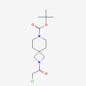 molecular formula C14H23ClN2O3 B8194470 tert-Butyl 2-(2-chloroacetyl)-2,7-diazaspiro[3.5]nonane-7-carboxylate 