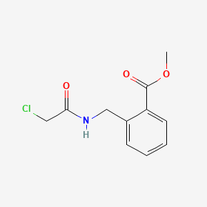 molecular formula C11H12ClNO3 B8194499 Methyl 2-((2-chloroacetamido)methyl)benzoate 
